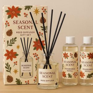 Seasonal Scent Reed Diffuser Gift Set with Two Refills