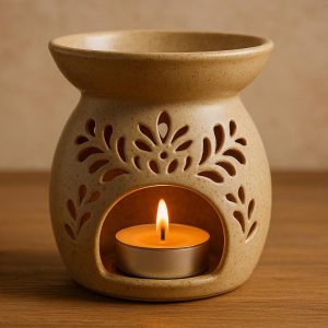 8 Decorative Ceramic Essential Oil Burner with Tea Light